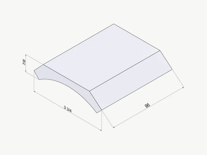 Shaker cove top molding, 96 inches long