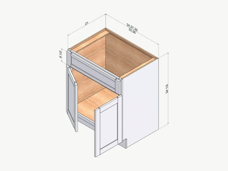 Shaker vanity sink base